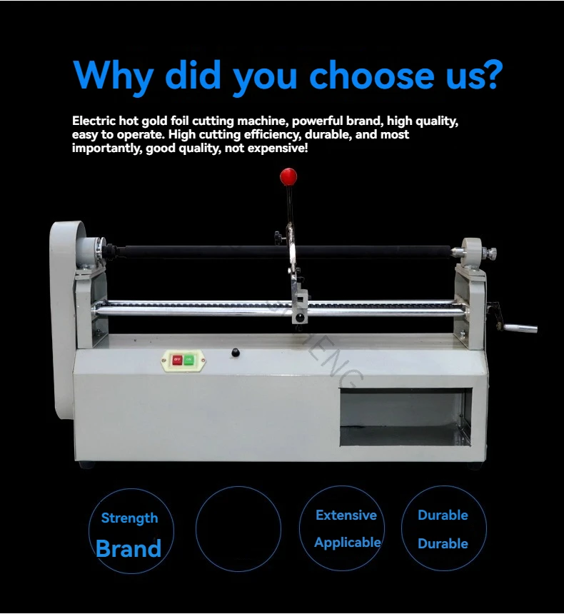 New 220V Electric Hot Stamping Paper Cutting Machine, Mechanized Aluminum Hot St