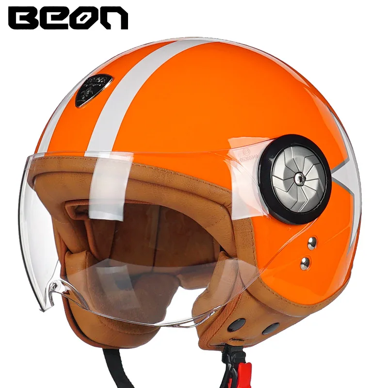 ClassicalStyelBEONRetroMotocrossMotorcycleHelmetHalfcovered