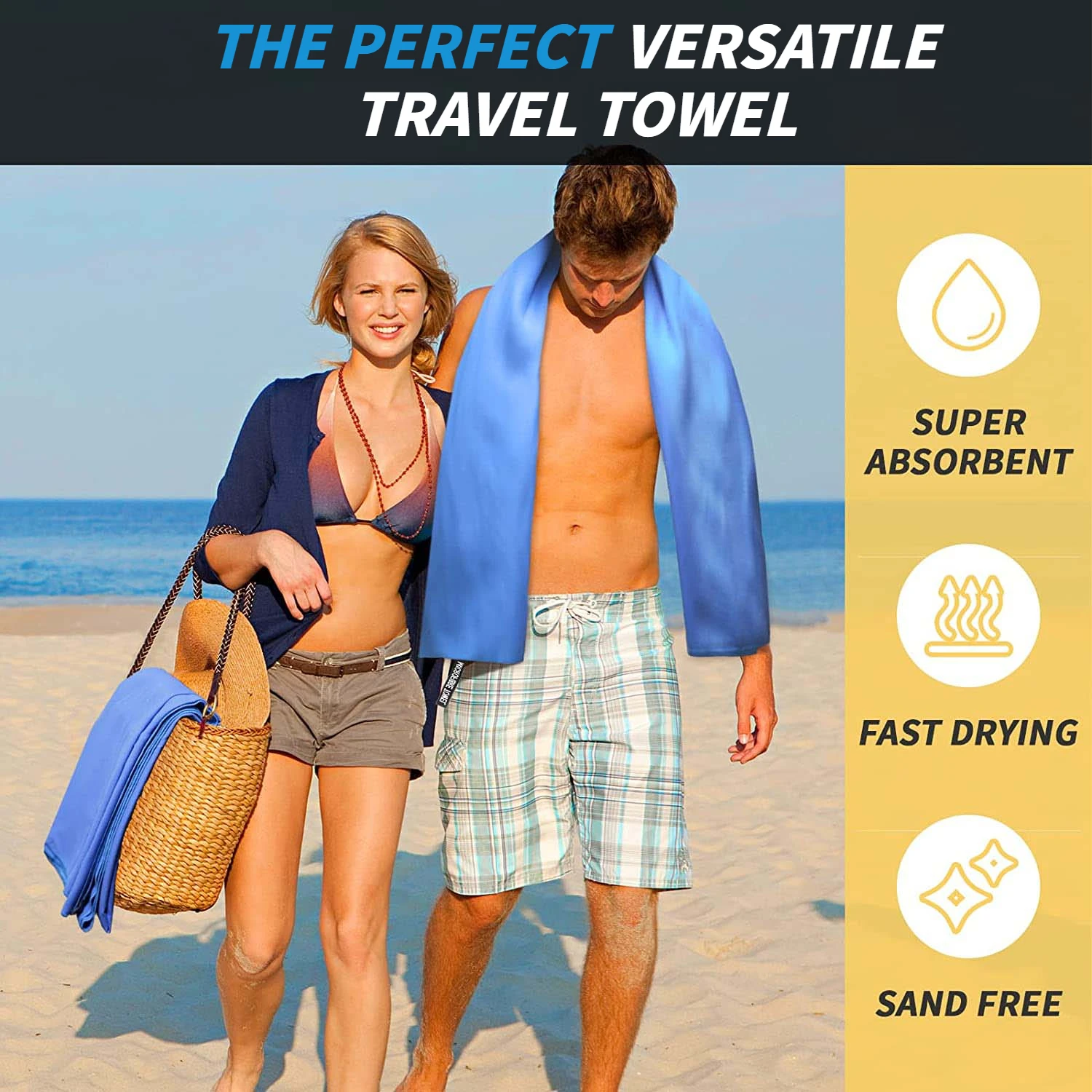 Ultrafine Fiber Quick Drying Towel Absorbs Water and Sweat, Portable Sports, Fitness, Mountain Climbing, and Running Towel 4