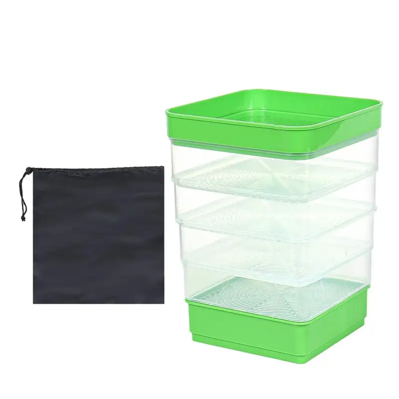 

Sprout Dish Growing Tray Microgreens Pot Hydroponic Sprouting Tray Garden Nursery Potted Plants Germination Tray Garden tools