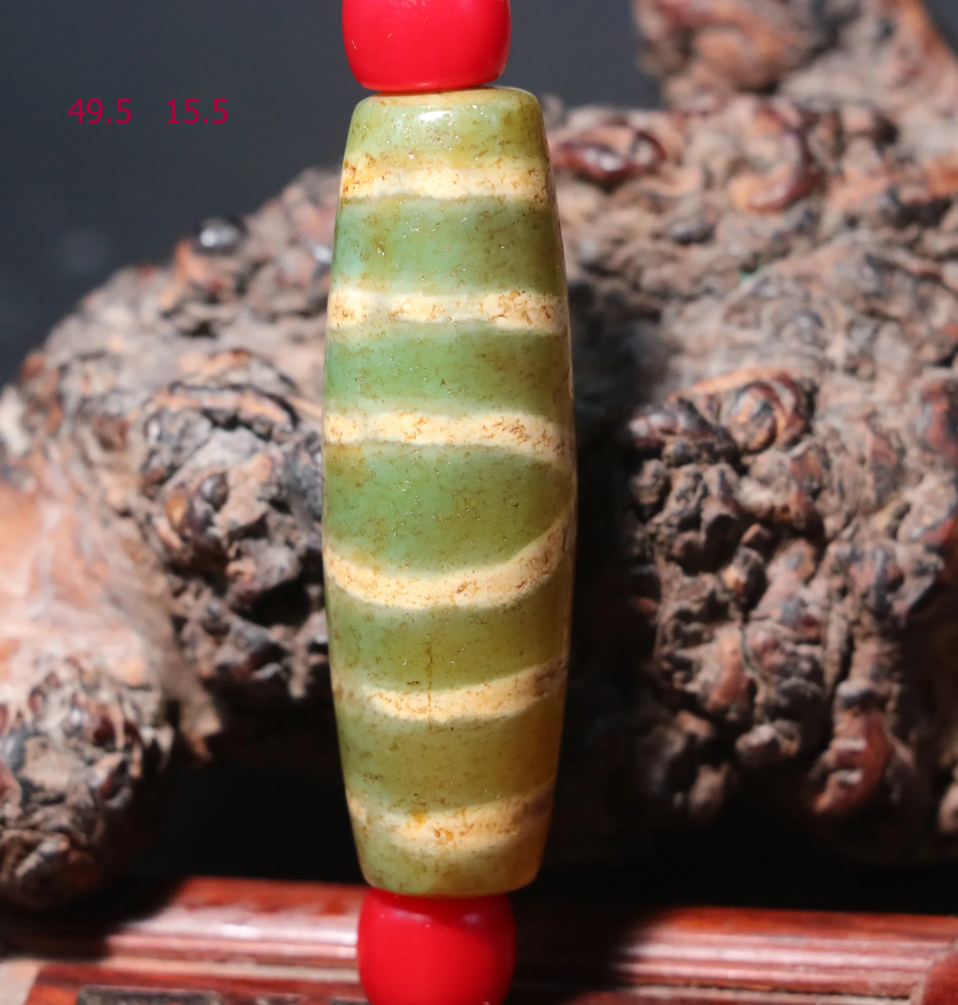 

No.210126N14 Magic Power Tibetan Old Agate Buddha Eye 4 Line Healer Medicine dZi Bead Pendant Good Saurces