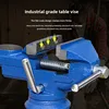 Industrial-Grade Mini Table Vise with Swivel Base for Home and Workbench 2