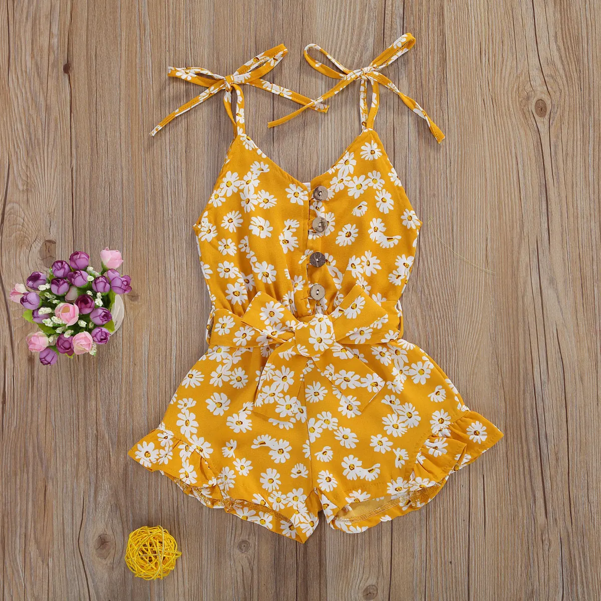 1-6T Little Girls Love Suspender Strap Sleeveless Jumpsuit Polka Dot Shorts Jumpsuit Suspender Summer Clothes kids shorts