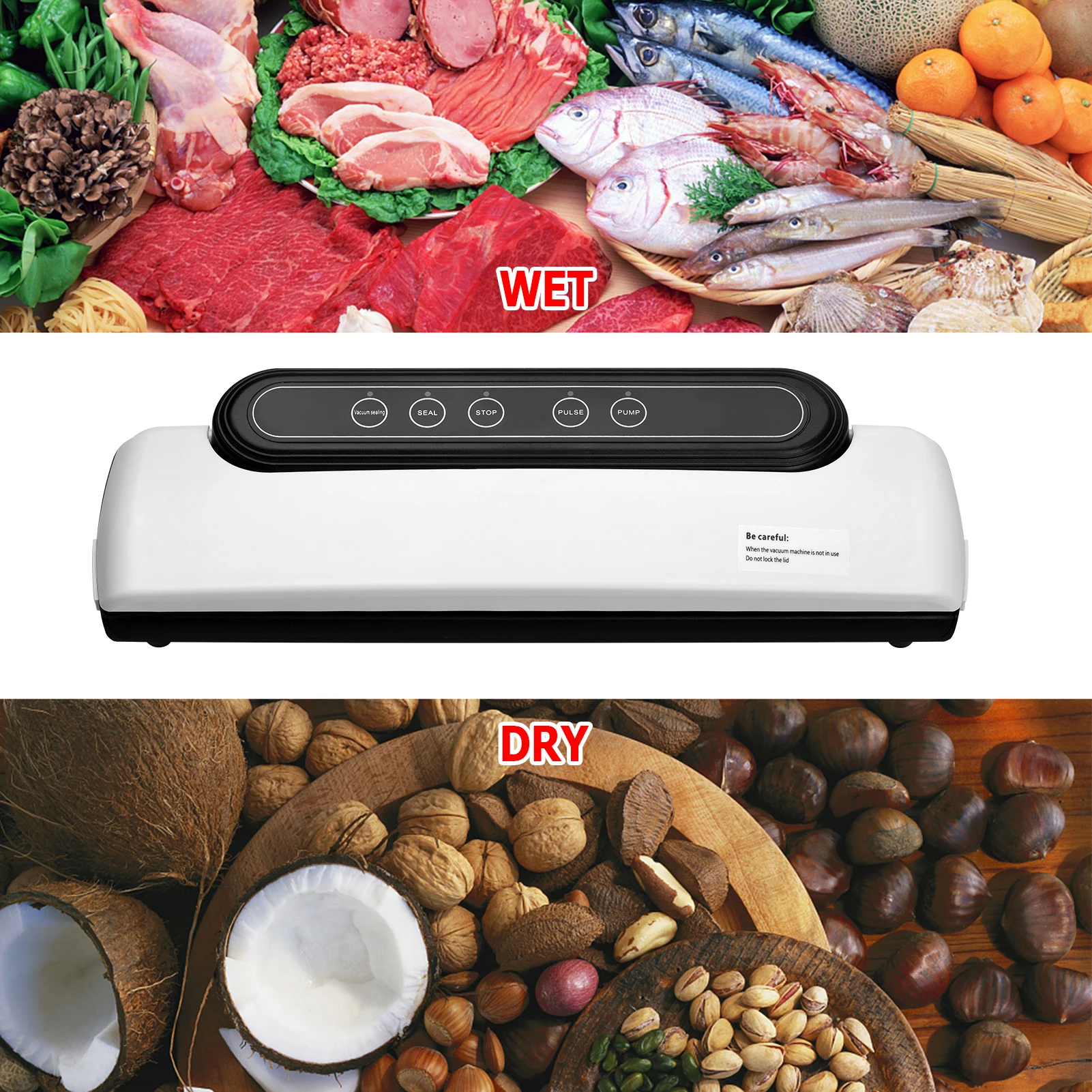 Vacuum Sealer Machine for Food Preservation Dry & Moist Food Saver with 10 Vacuum  Bags for Meat Beef Vegetables Fruits Snacks - AliExpress