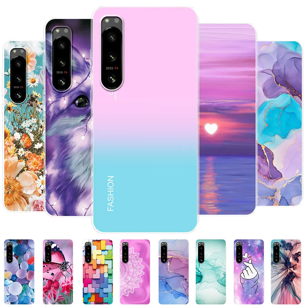 Per Sony Xperia 5 Iv Custodia In Marmo Morbido Silicone Tpu Custodia Trasparente Per Telefono Per Sony Xperia 5 Iv Funda Coque Custodia Xperia 5 Iv Pa
