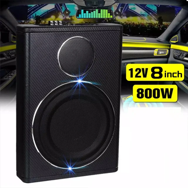 Dilwe Subwoofer voiture 12V 800W Ultra-fin pour une qualité sonore
