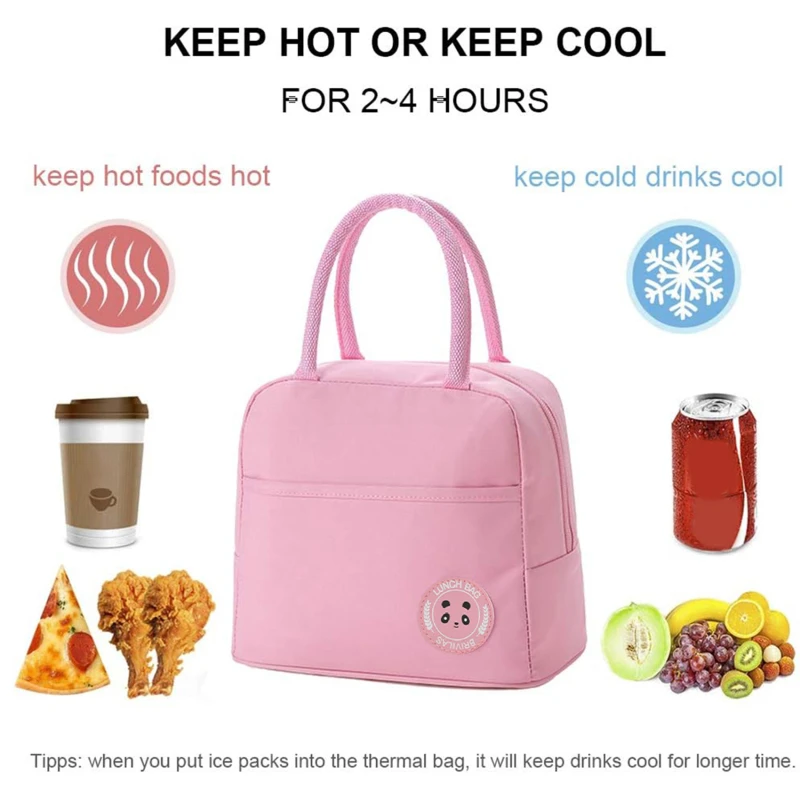 

Oxford Cloth Lunch Bag Thickened Aluminum Foil Thermal Insulation Tote Bag Waterproof Durable Lightweight Litter Bear Bag