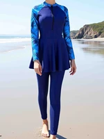 Front Zipper Surfing Swimsuit Dress & Beach Pants 2026 Women 2-Piece Sun Protection Swimwear Female Sport Diving Swimming Suits - Image 3