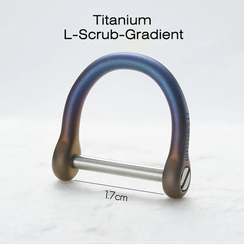 Luxury Titanium Horseshoe Buckle Keychain - Lightweight Baked Color Key Ring Holder, Premium Gift