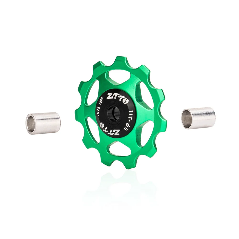 Bicycle Ball Bearing Bicycle Guide Pulleys 11t Sealed Bearing Aluminum Alloy Mountain Bike Rear Derailleur Pulley Cycling Parts