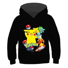 

Pokemon - Boys And Girls Hoodies, Baby Coats, Children's Pullovers And Long Sleeved Cartoon Picachu Print 4-14t