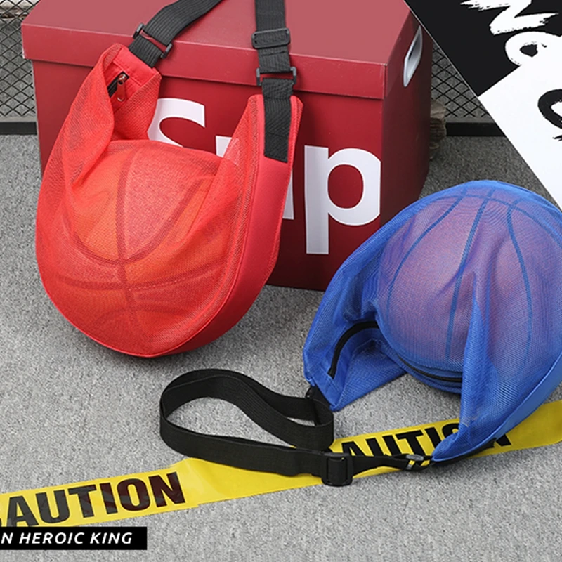 Adjustable Belts Shoulder Bag Portable Full Mesh Storage Backpack Basketball Volleyball Football Ball Bags Organizers Pouch New