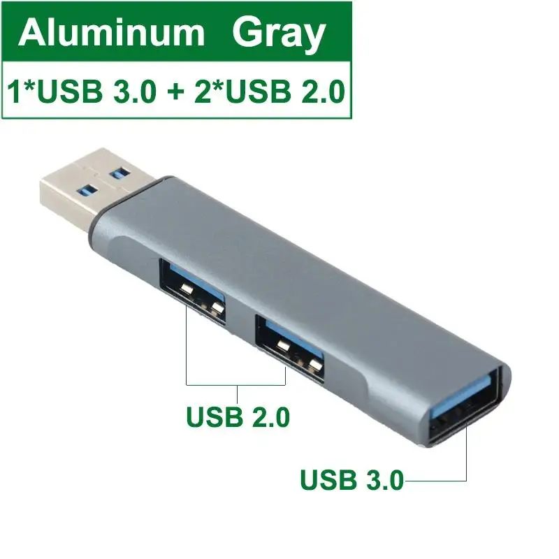 

3.0 2.0 Multi 3 Port U Disk Reader Splitter Adapter Extensor For Lenovo Xiaomi HP Macbook Laptop Pc Computer Accessories Usb Hub