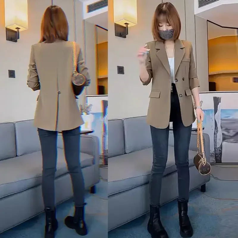 

Female Coats and Jackets Solid Clothing Loose Women's Blazers Outerwear Over Jacket Dress Long Cheap Free Shipping Offers Deals