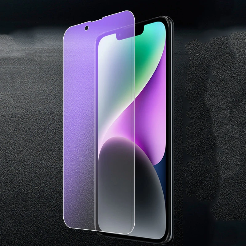 

3Pcs Matte Anti Blue Light Tempered Glass For IPhone 15 11 Pro 12 13 Mini XR XS Max 6S 8 7 14 Plus Screen Protector