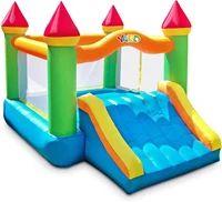 Bounce House With Blower 23KG Inflatable Bouncy Castle With Slide for Kids Outdoor Backyard/Indoor Jumping Toddlers Kids Party 2