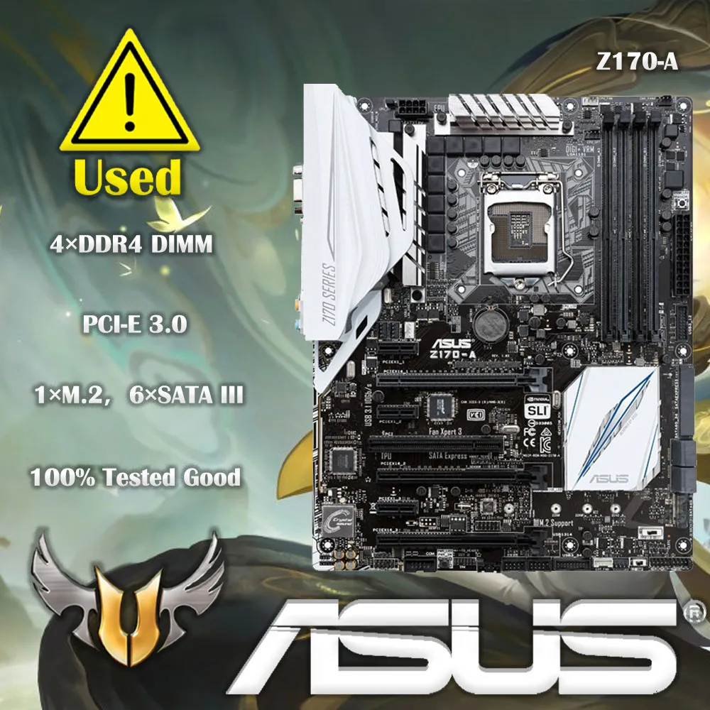 Asus Z170-A Desktop Motherboard Z170 Socket LGA 1151 i7 i5 i3 DDR4