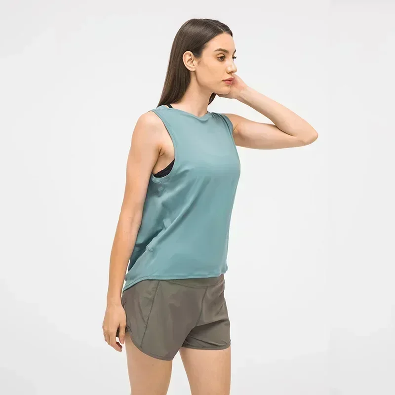 Lemon Women Sports Vest Loose Tank Running Workouts Clothes  for Fitness Gym Wear Workout Clothing Sportswear Ladies Tank Tops