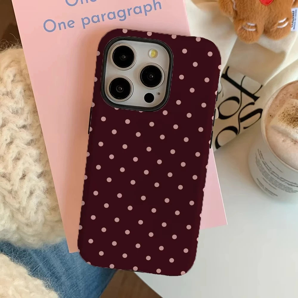Chic Polka Dot Phone Case - Stylish Protective Cover