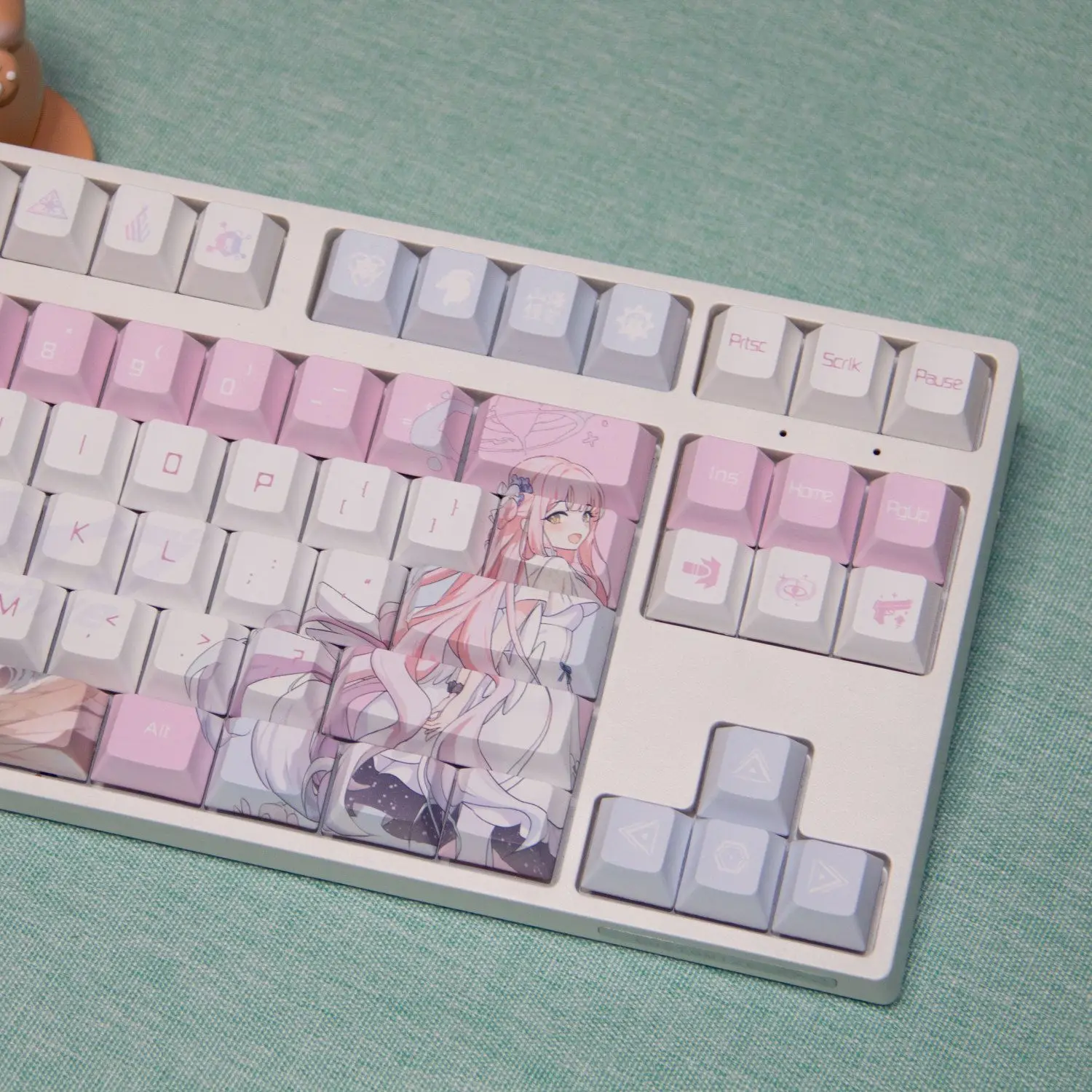 130 Keys/Set Blue Archive Misono Mika Anime Game Girl Keycaps