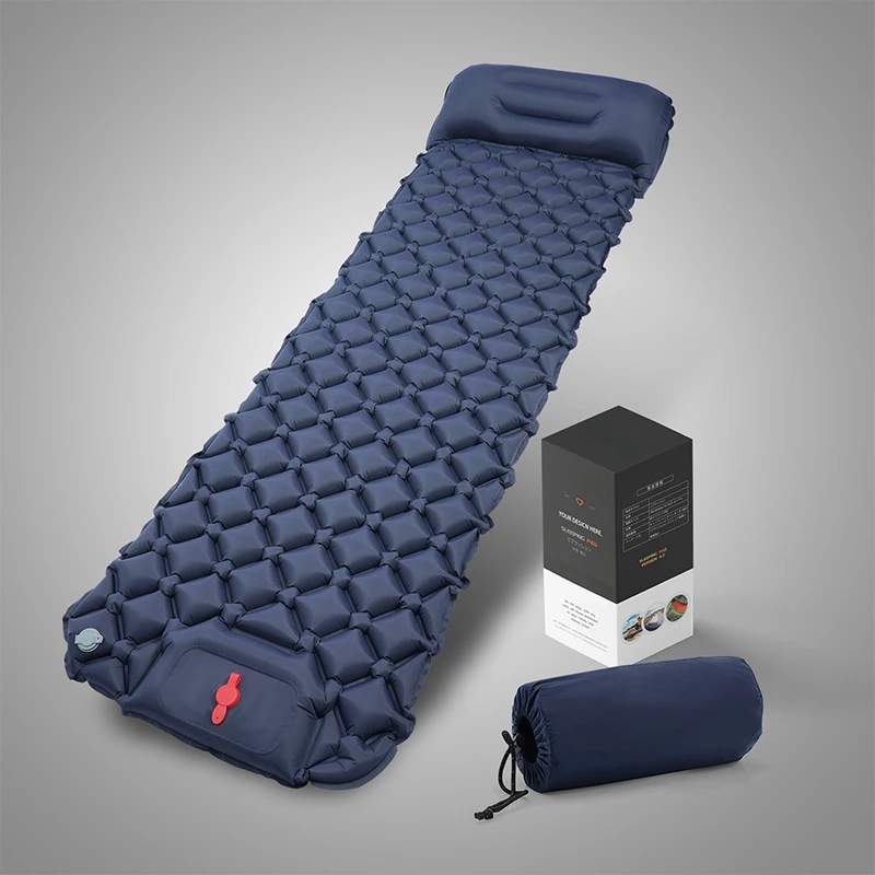 

1 PCS Inflatable Mattress Sleeping Pad Outdoor Camping With Pillows Ultralight Air Mat