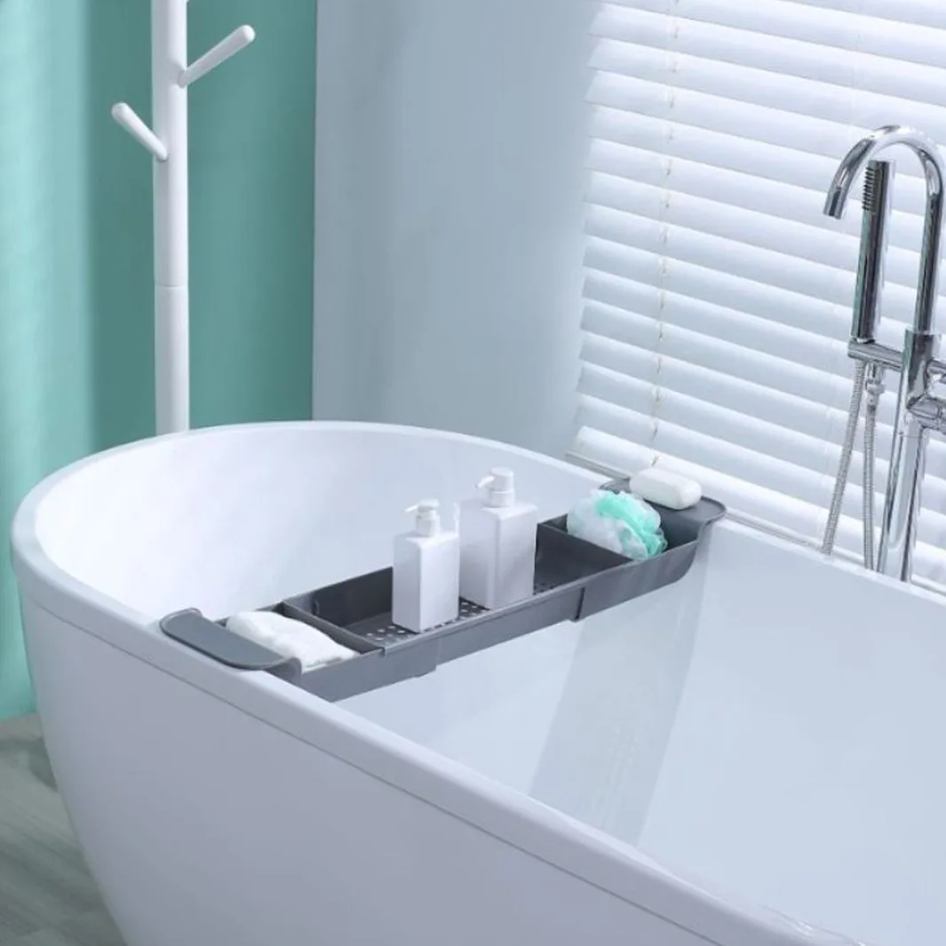 Bathroom bathtub storage rack tray Bathroom soaking storage board Multifunctional rack Mobile phone tablet anti slip bracket