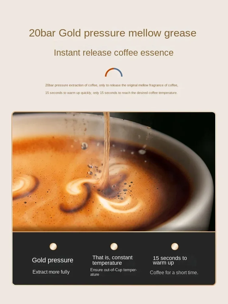 Light Shell Automatic Capsule Coffee Machine Small Household Italian Style Concentrated Office Portable Mini Coffee Machine
