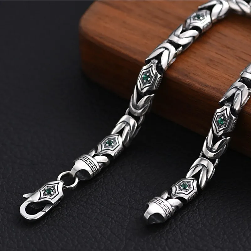 S925 Sterling Silver Bracelet, Peaceful pattern printing, Exquisite craftsmanship, Unique design, Personalized jewelry gifts 4