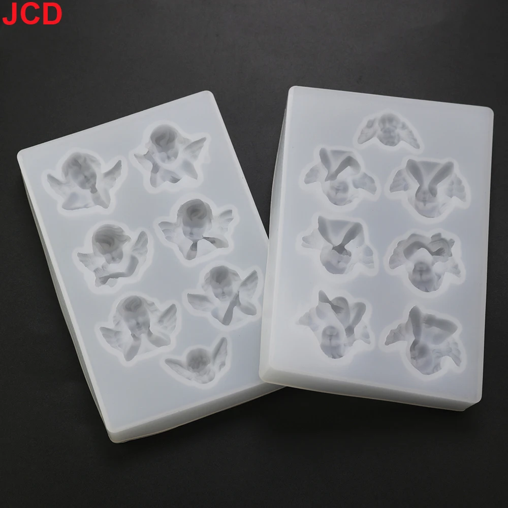 JCD 송진 작은 천사 모양 실리콘 몰드, DIY 클레이 UV 에폭시 송진, 펜던트 보석 도구, 드롭 배송, 1 개
