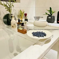 Nordic อะคริลิคถาดอ่างอาบน้ํา,ผู้ถือสปา,โต๊ะอาบน้ํา,ห้องน้ํา Organizer,Bandeja Bath Tub อุปกรณ์เสริม 4