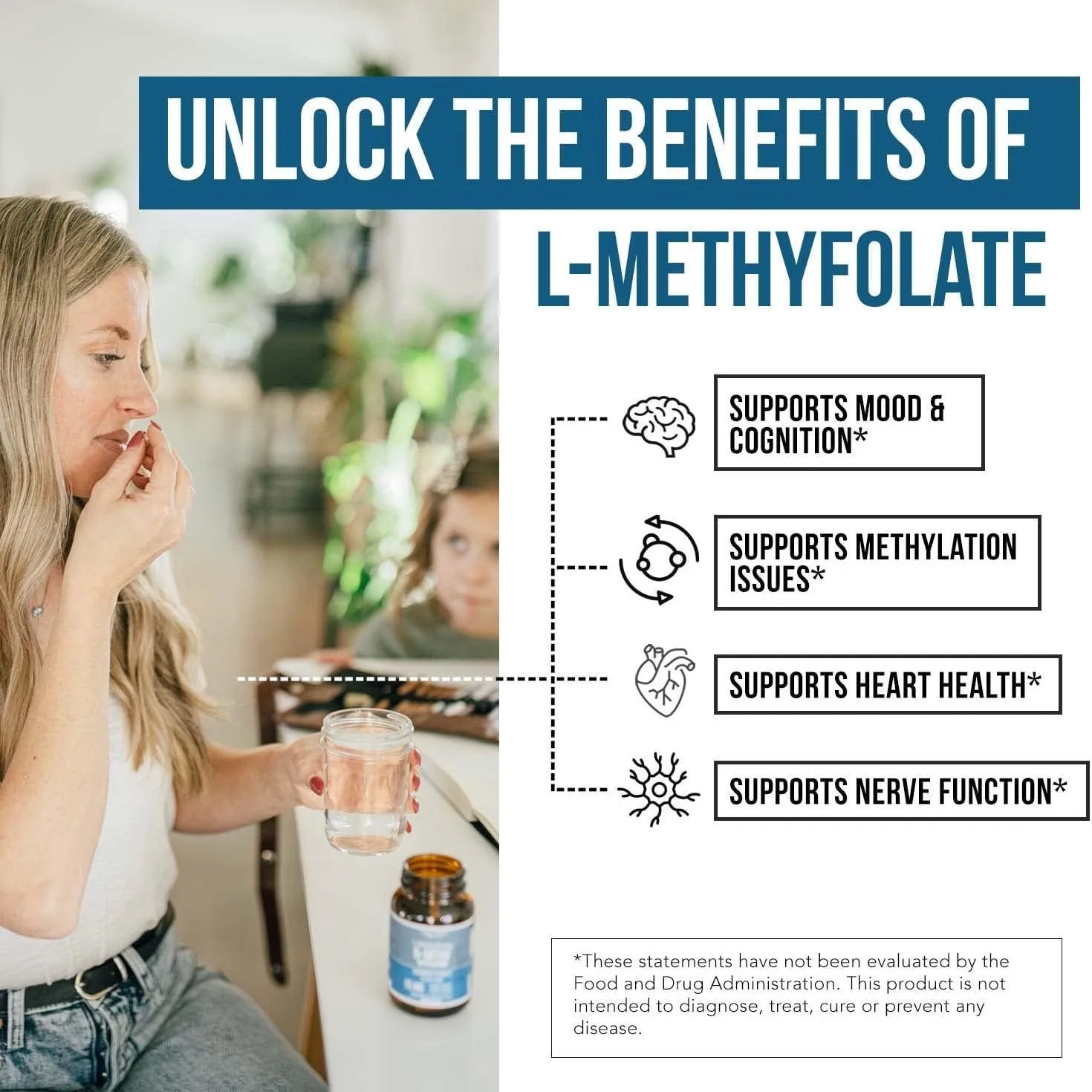 L-methylfolate 15mg with methylB12 cofactor-active 5-methyltetrahydrocannabinol form-supports emotions methylation methylfolate supplements