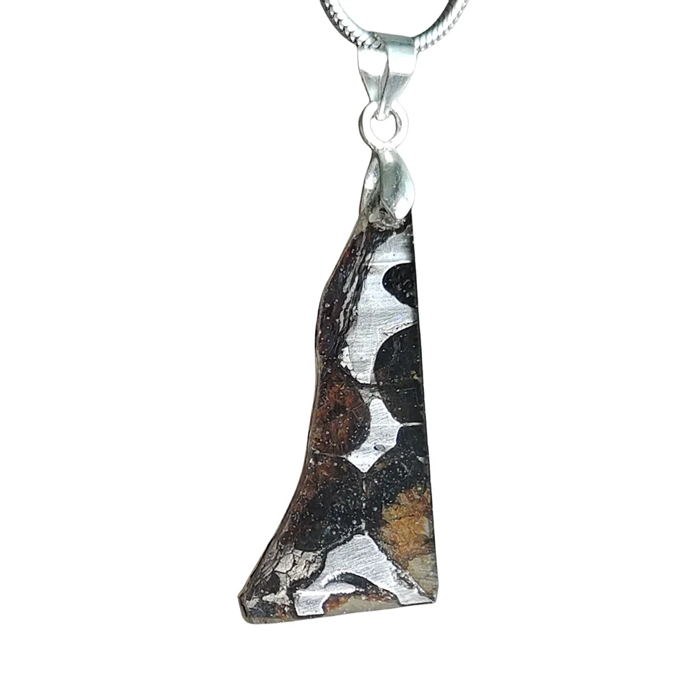 

Kenya Sericho Olive Meteorite Pendant Olive Meteorite Necklace Natural Meteorite Material Pendant Collect - CB164