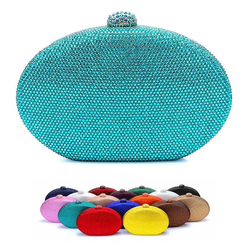 

Long Diamond Red/Orange Clutch Bag For Women Luxury Crystal Silver/ Green Evening Purses Lady Rhinestone Prom Party Wedding