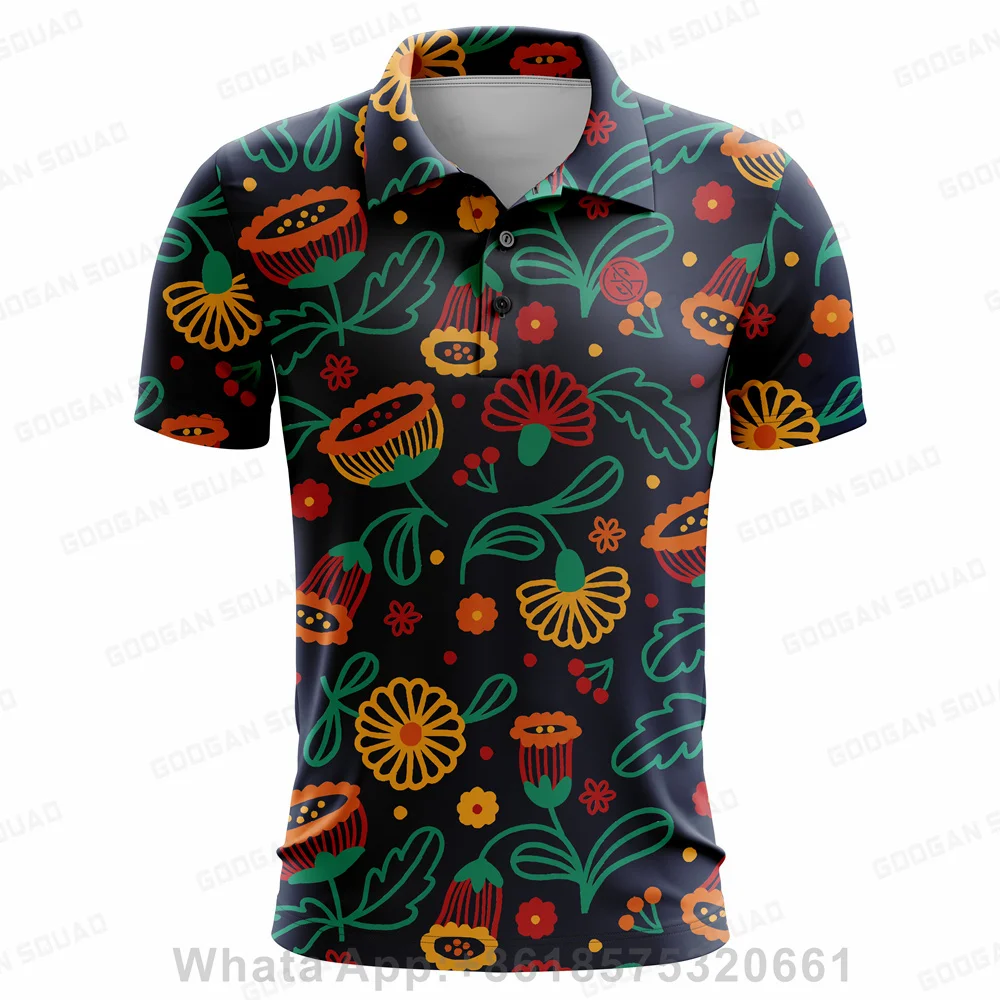 Googan Squad Summer Men Polo Shirt Casual Fashion Short Sleeve Quick Dry Fishing Golf T-Shirt Tops Clothing Plus Size