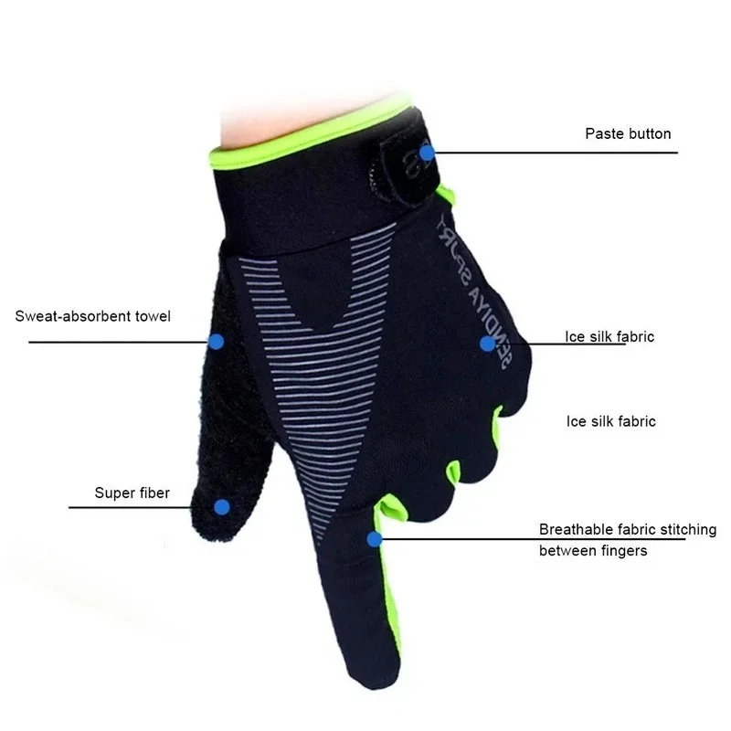 Men Cycling Bicycle Gloves Full Finger Touch Screen Mtb Bike Motorcycle Gym Training Fitness Gloves Summer Outdoor Fishing Glove 4