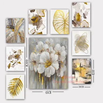 Golden Flowers DIY Diamond Mosaic 1