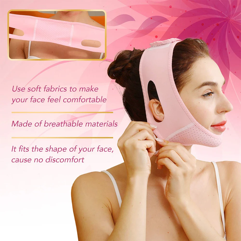 Face Slimmer, Face Slimming Strap, V Face Shaper Line Belt Chin Cheek Slim  Lift Up Anti Wrinkle Belt Ultra-thin Face Lifting Band Double Chin slimmer