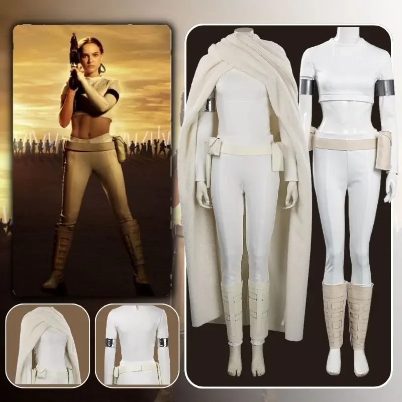 

Костюм для косплея Padme Amidala Fantasia Маскировка для взрослых женщин униформа плащ топ брюки наряды женские костюмы на Хэллоуин 2023