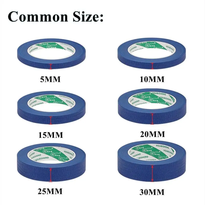 50M masking tape Painters Clean Peel Masking Tape Car Decor Sticker Adhesive DIY Painting Paper DIY Craft Home Supplies 5/10/15/20/25/30mm