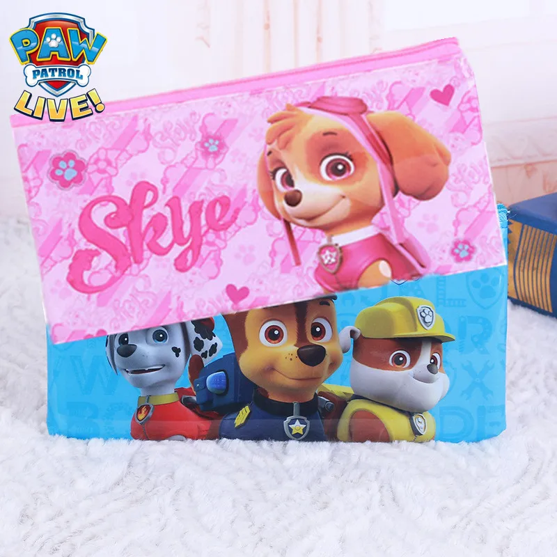 Paw Patrol Anime Toy Dog Pencils Cases Chase Skye Student Stationery Box Promotion Cartoon Pencil Bag Coin Purse |