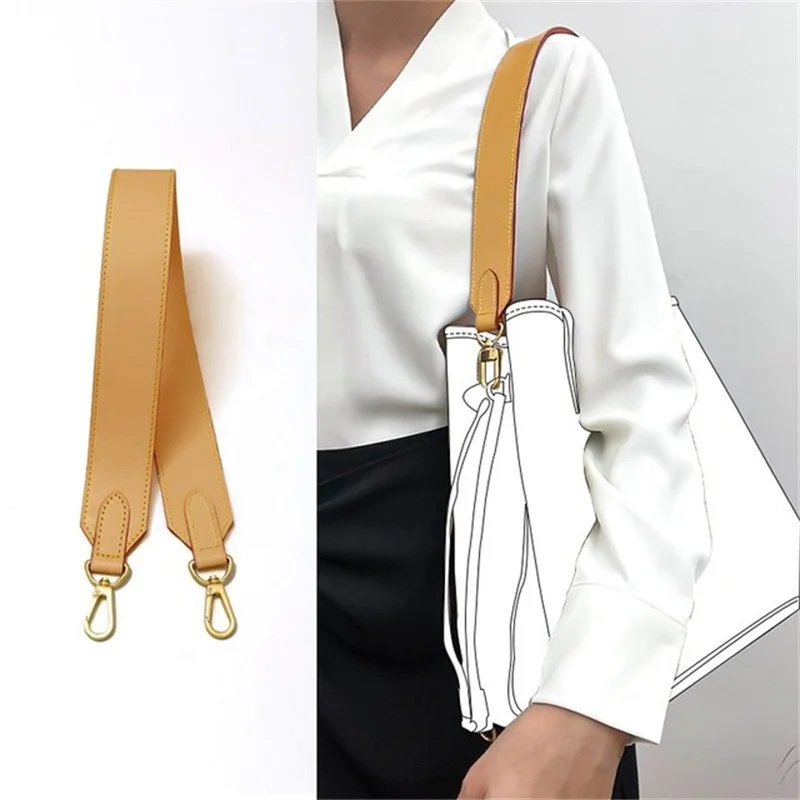 

Decompression Cowhide Wide Shoulder Strap For LV Neverfull Handbag Bucket Armpit Bag Straps DIY Modification Accessories