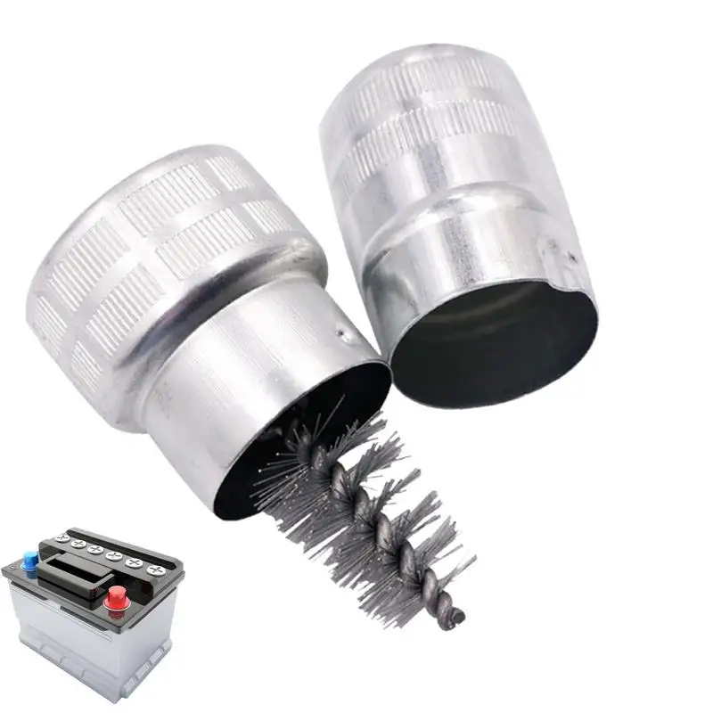 

Car Battery Wire Brush Battery Post Cleaner Battery Terminal Cleaner Terminals Cleaning Brush Car Battery Pile Dirt And