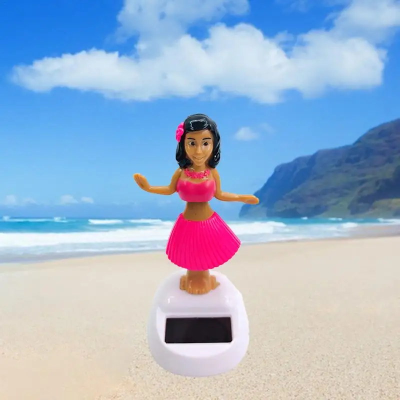 Solar Powered Dancing Toys Little Girl Dancer Toy Car Dashboard Decor Portable Car Ornament Solar Hummingbird Toy