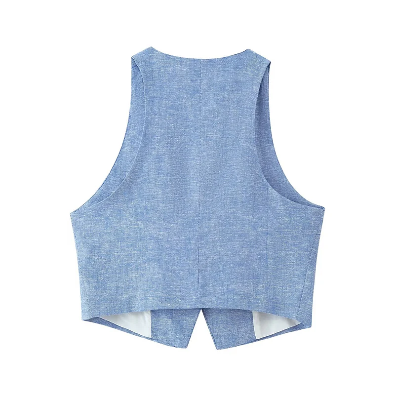 2025 Chic Belt Long Pants Set Women Single Breasted Short Vest Top Wide Leg Trousers Suits Two Pieces Set Woman Outfits