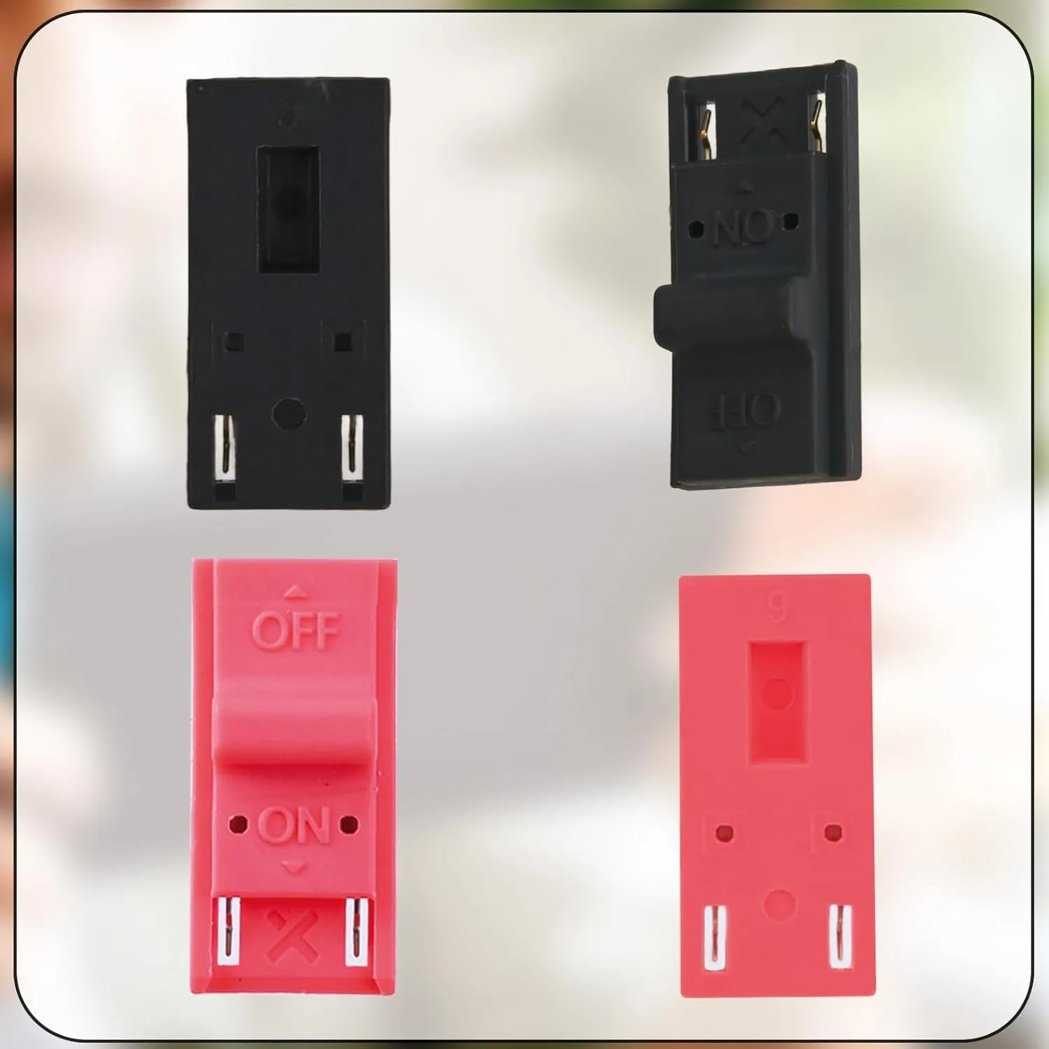 Gabarit RCM Switch avec console Nintendo Switch en arrière-plan, outil de court-circuit pour réparation.