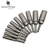 10Pcs 80mm Length Electric Power No Magnetic Screwdriver Nut Driver Set Impact 1/4" Hex Shank Metric Wrench Socket Bit 5.5-14mm 3