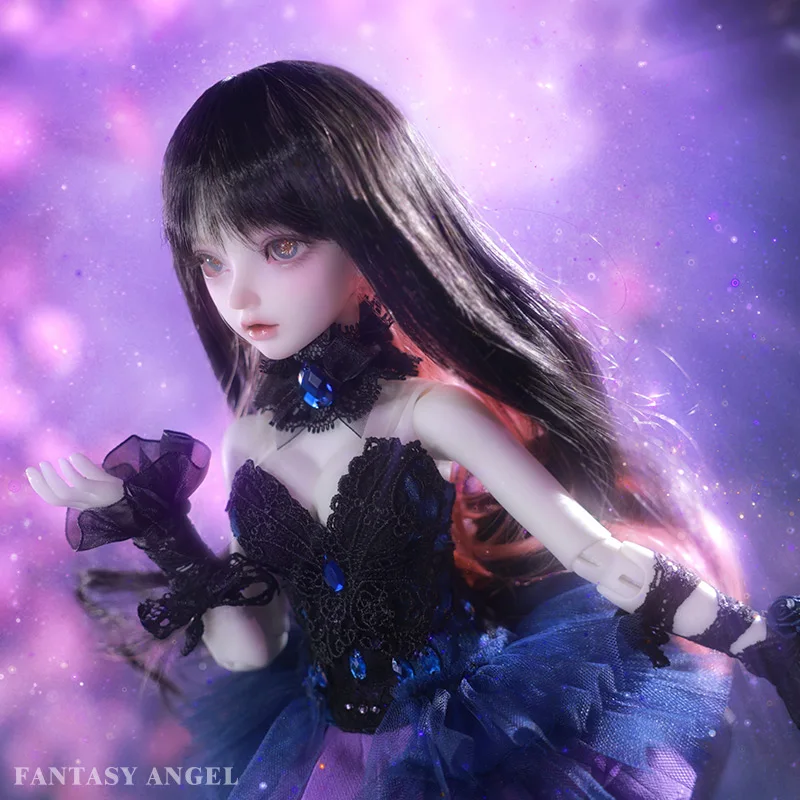 Doll Toy Black Ball Jointed Dolls Bjd Doll 1/4 Miyn Half Angel