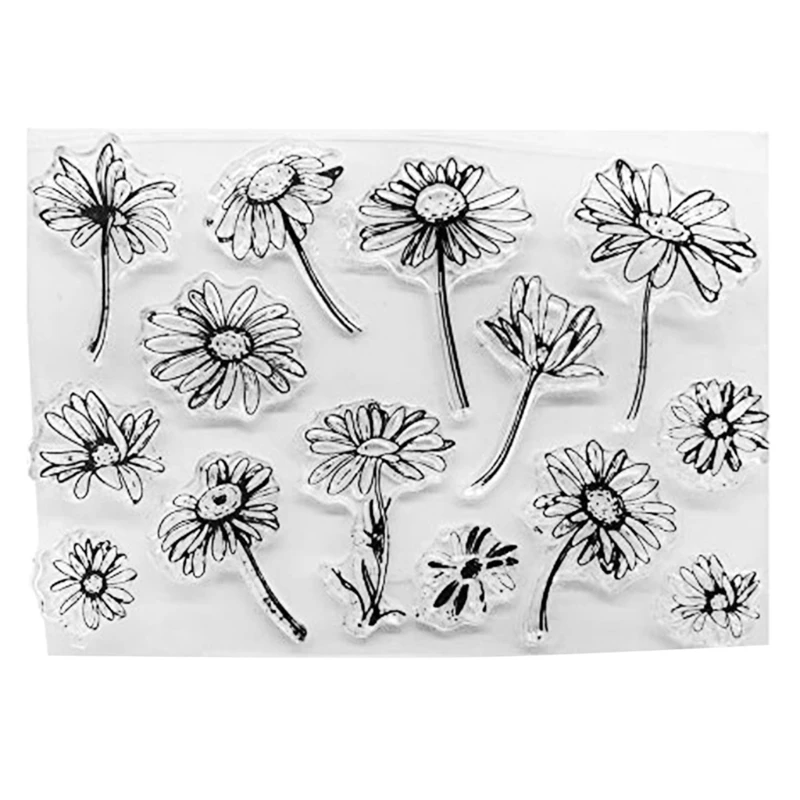 

dwan Flower Silicone Clear Seal Stamp DIY Scrapbooking Embossing Photo Album
