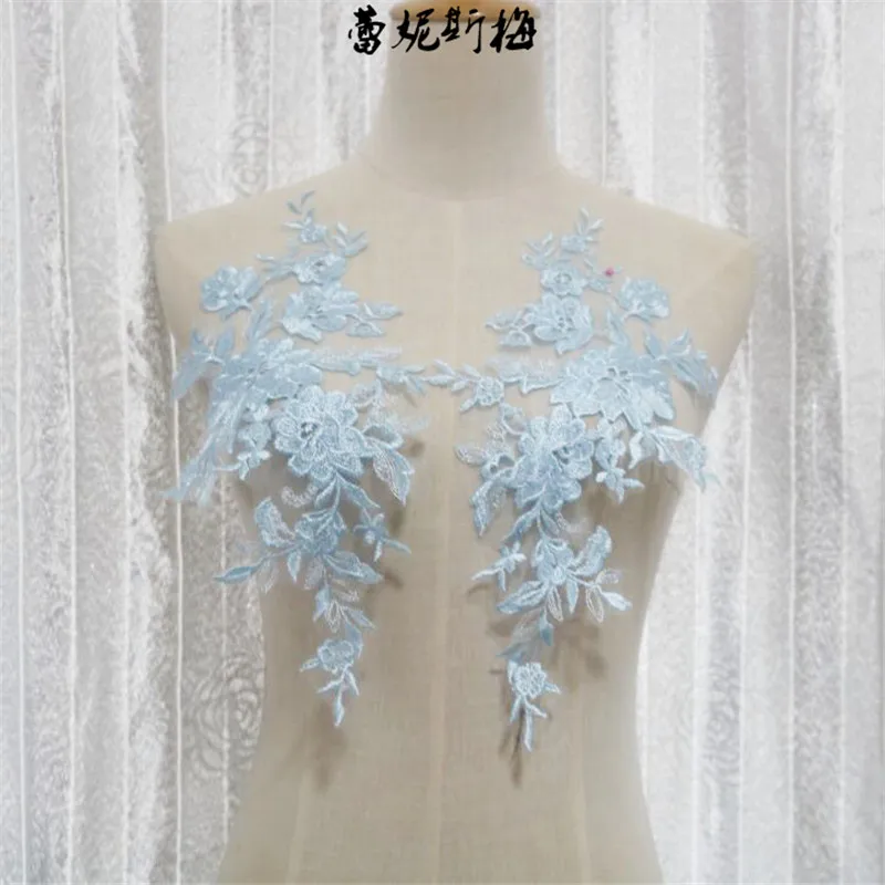 Elegant Floral Embroidery Lace Applique – 45 Colors Wedding Dress Trims