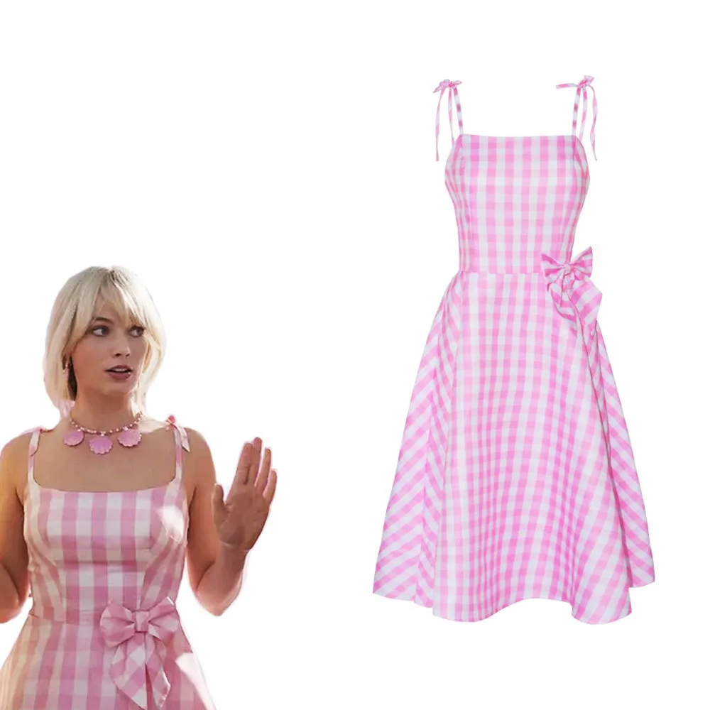 

Movie Margot Robbie's Costume for Women's Dress in Pink Outfit Sets